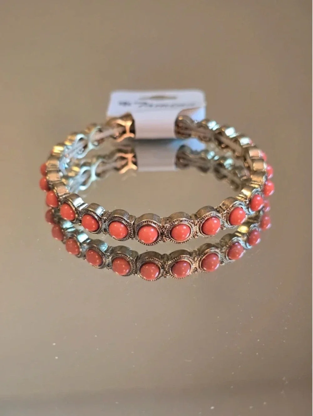 Beautiful coral tone bracelet - Brand New